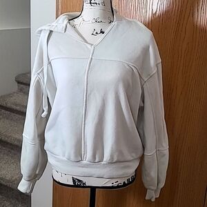 Universal Thread two tone colorblock cream beige hoodie